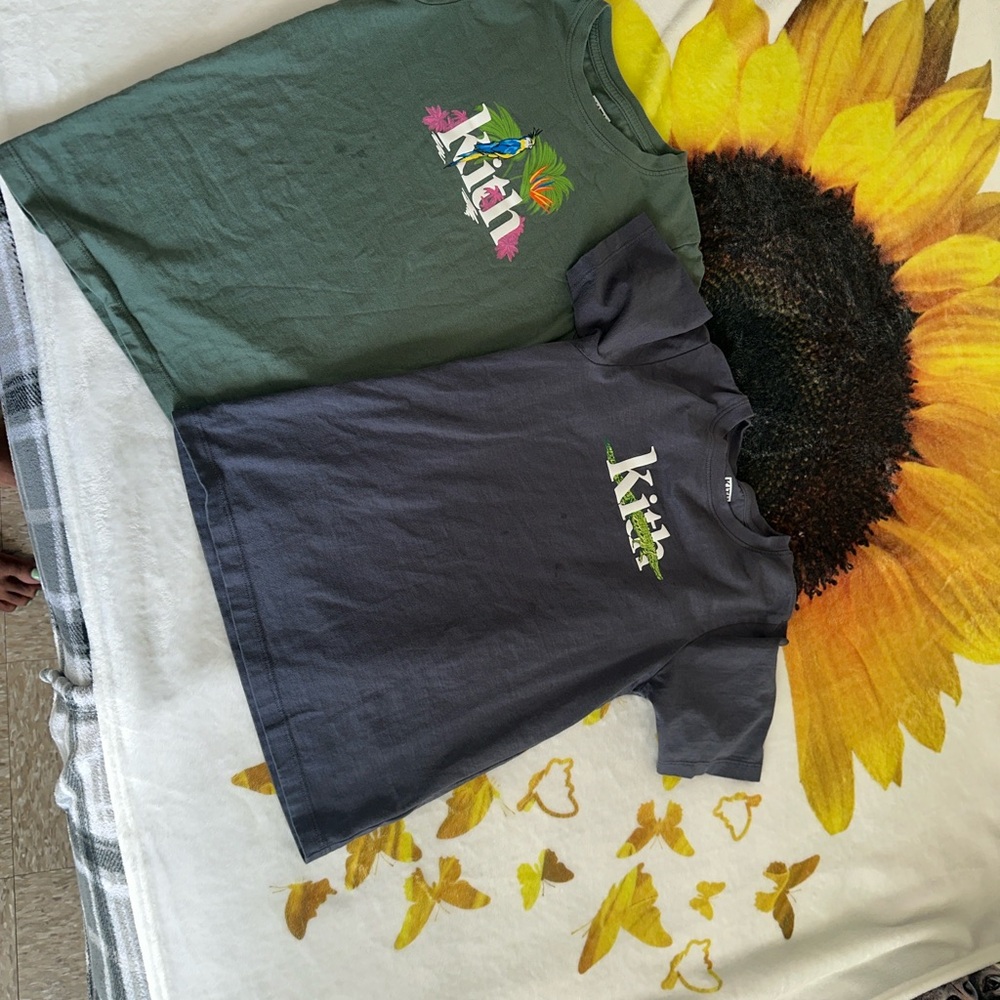 Kith Kids Tees in Forest Green and Charcoal